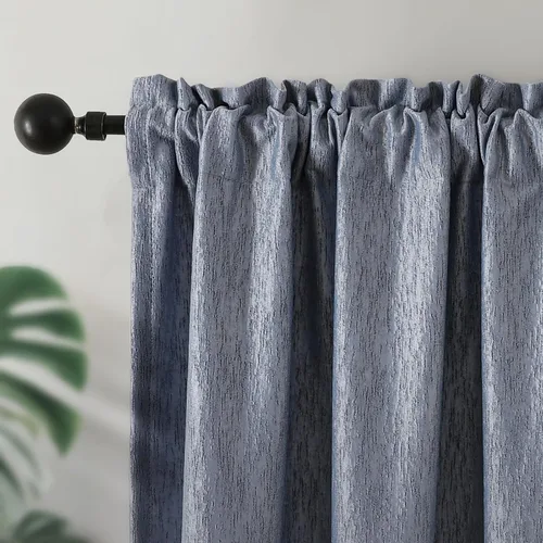 Miniatura 31 de Joydeco Cortinas opacas de lino para dormitorio, con ojales de 90 pulgadas de largo, cortinas resistentes para sala de estar, cortinas con Verde