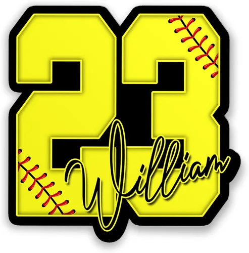 Miniatura 15 de Calcomanía personalizable con números de béisbol para casco de béisbol, calcomanías de vinilo troqueladas para casco de béisbol, calcomanías