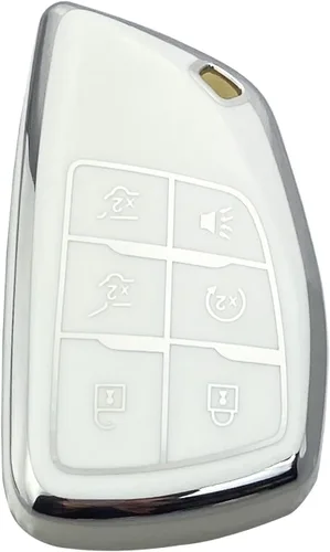 Miniatura 11 de Funda para Llavero Compatible con Chevy 2021-2023 Suburban Tahoe GMC Yukon Buick Encore Avenir Accesorios Carcasa (Blanco)