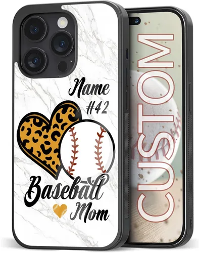 Miniatura 15 de Fundas de teléfono personalizadas con texto en inglés "Baseball Mom" para Samsung Galaxy A02 A03 A10 A13 A42 A51 A52 A53 A71 A73 4G 5G iPhone Moto