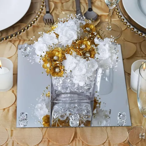 Miniatura 11 de Efavormart - Espejo cuadrado de cristal de 8 pulgadas, decoración de mesa para bodas, fiestas, centros de mesa, 6