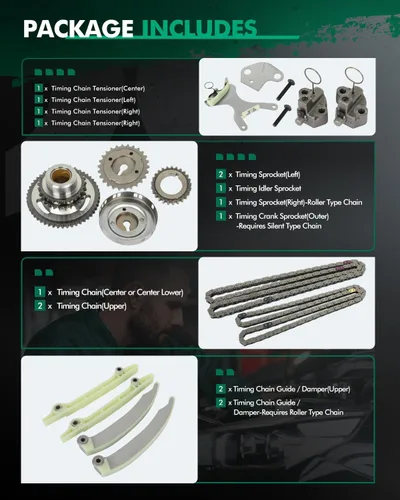 Miniatura 2 de SCITOO Kit de cadena de distribución 68003352AA, 53021965AA para Chrysler Aspen 07-08, Dodge Dakota 08-10, Jeep Commander 07-09, Jeep Grand Cherokee