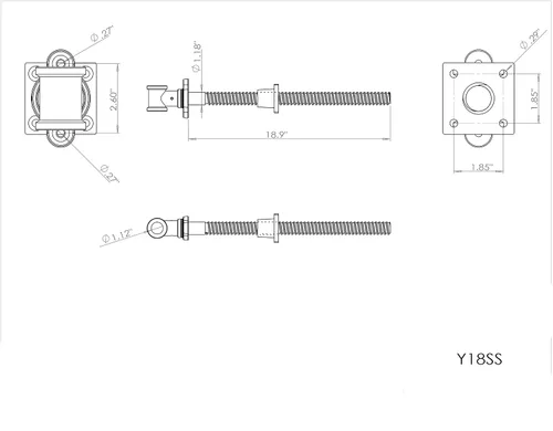 Miniatura 4 de Yost Tools, Y18SS Yost, Tornillo de banco, 18 pulgadas