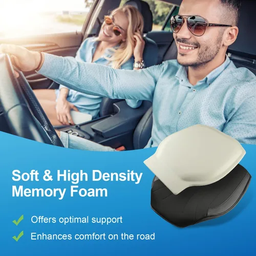 Miniatura 2 de GIANT PANDA - Cómoda funda con cojín de espuma con memoria incorporado, para el asiento delantero, alivia la ciática y el dolor lumbar, para viajes