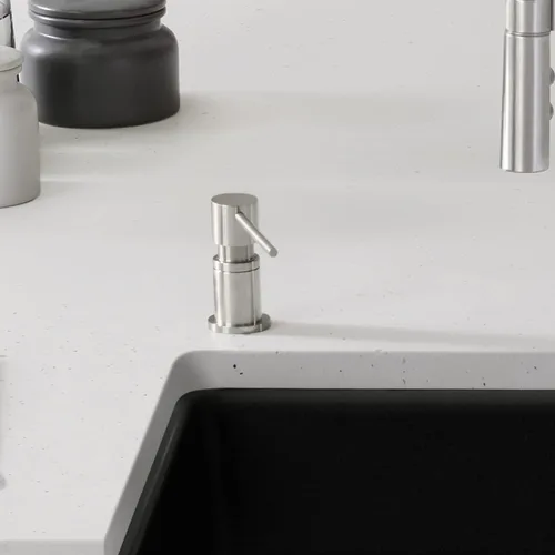 Miniatura 3 de BLANCO, LATO - Dispensador de jabón de cocina de cromo pulido, 10 onzas