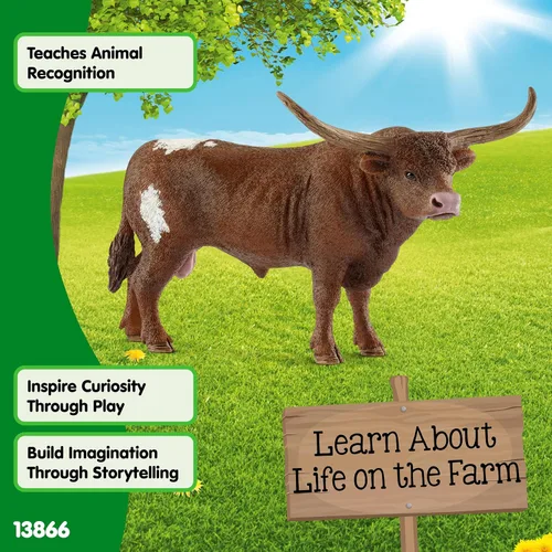 Miniatura 5 de Schleich Farm World, juguetes de animales realistas para niños de 3 años en adelante, figura de juguete de toro Angus Negro