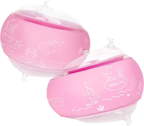 Miniatura 9 de Flotadores inflables de brazo para niños, bandas de brazo de natación rosa y azul para piscina, flotadores de brazo para piscina, alas de agua