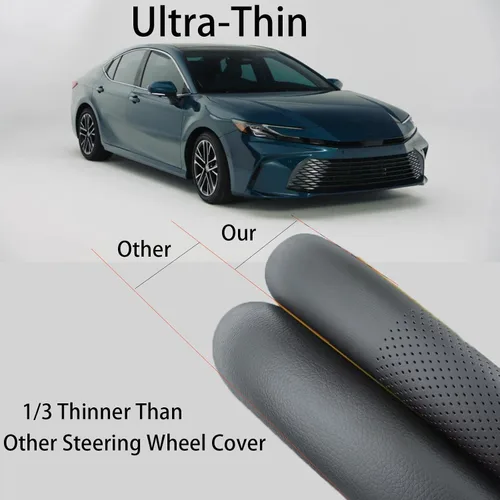 Miniatura 6 de Funda de cuero para volante de automóvil para Toyota Tacoma Camry Rav4 Corolla Highlander Avalon Sienna Tundra Accesorios 2026 1983-2025 2026 Cuero