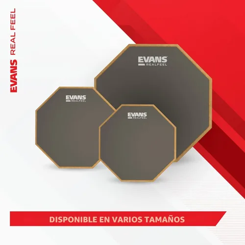 Miniatura 6 de Evans RealFeel - Almohadilla de práctica de tambor - Almohadilla de tambor - Almohadilla de práctica para baterista - Goma de mascar de goma