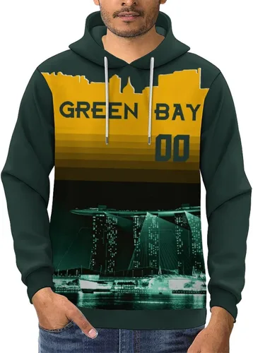 Miniatura 92 de Custom Football Hoodies City Night Skyline Personalized Sweatshirt Name Number Fan Gift Pullover for Men Women Youth