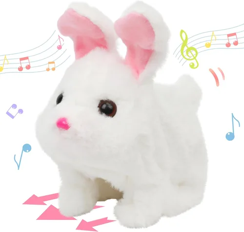 Miniatura 11 de Hopearl - Juguete de peluche electrónico interactivo de unicornio con sonidos y movimientos, camina y tiene un cuerno luminoso; regalo para niños