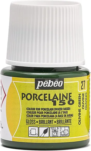 Miniatura 13 de Pebeo Porcelaine 150 - Pintura para porcelana de alto brillo a base de agua, botella de 45 ml - Negro abismo Abismo Negro