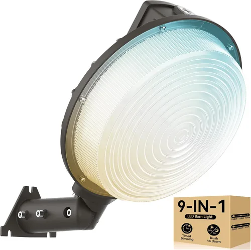 Miniatura 12 de HiBay Luz LED de granero del atardecer al amanecer con atenuación temporizada, 3CCT 80W 12000LM eqv 400-600W HPS/HID, iluminación de inundación