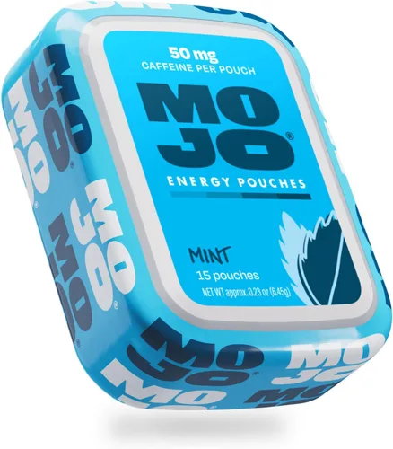 Miniatura 15 de Bolsas de Energía MOJO Sabor Menta, 50 mg de Cafeína por Bolsa, 15 Bolsas, Paquete de 5