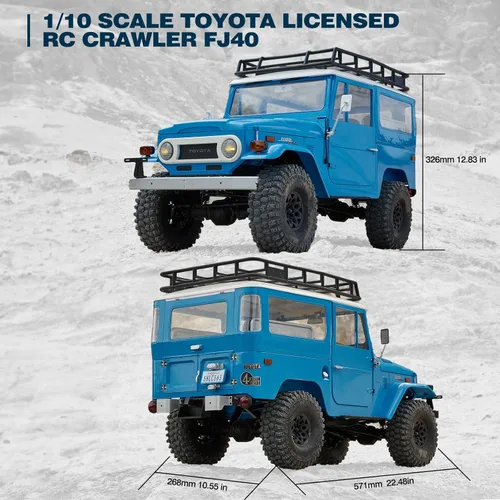 Miniatura 2 de BEEZRC FMS 1/10 RC Crawler FJ40 Toyota con licencia RS 4WD 2.4G Modelo RC Car Hobby 4x4 RC Rock Crawler Offroad RC Truck RC Auto de control remoto