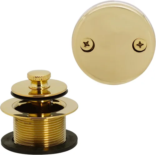 Miniatura 16 de Westbrass Twist & Close - Juego de molduras para bañera con placa frontal de desbordamiento de dos agujeros, negro mate, D94-2-62 Mate negro