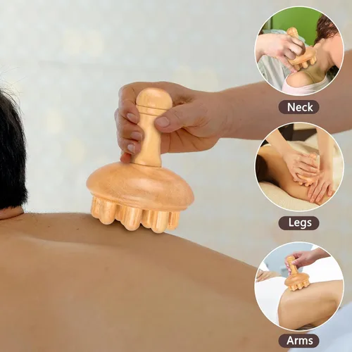 Miniatura 3 de KintKita Herramientas de masaje de terapia de madera, masajeador anticelulitis, masajeador de drenaje linfático, punto de activación, herramienta