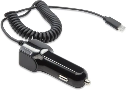 Miniatura 3 de BoxWave Cargador de coche compatible con Garmin RV 890 - Cargador de coche Plus, con puerto USB adicional y cable integrado - Negro