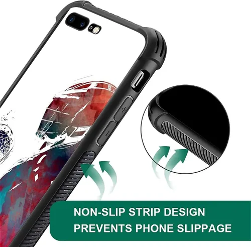 Miniatura 110 de Compatible con funda para iPhone 6 Plus/6s Plus,Bite Your Teeth Diseño de patrón asombroso, funda trasera dura de PC anti-arañazos y a prueba