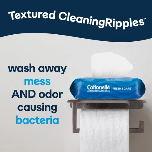 Miniatura 6 de Cottonelle Fresh Care Toallitas húmedas desechables para llevar, toallitas húmedas para adultos, paquete de 24 para llevar, 14 toallitas por paquete