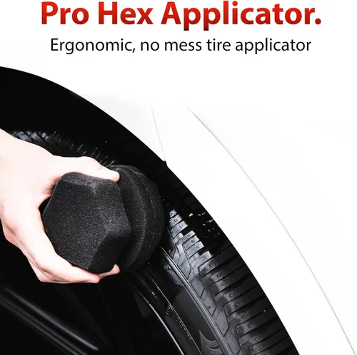 Miniatura 2 de Adam's Polishes Pro Neumático Agarre Hexagonal Aplicador - Herramienta de Esponja de Espuma para Brillo de Neumáticos y Detalles de Coche