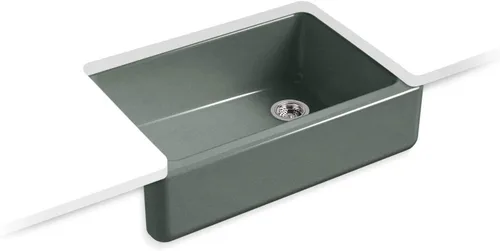 Miniatura 56 de KOHLER Whitehaven® K-6427-42 - Fregadero de cocina empotrado de 35-3/4 pulgadas, autorecortable, Smart Divide, Grande/Mediano con Delantal alto