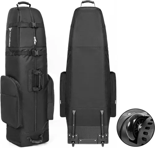 Miniatura 11 de DAREKUKU Golf Travel Bags with Wheels for Airlines - 900D Heavy Duty Oxford Wear-Resistant, Soft-Sided Foldable Design Golf Club Case, Budget