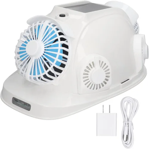 Miniatura 8 de Casco duro para construcción, casco de seguridad de ventilador solar, casco de trabajo de enfriamiento rápido con 6 ventiladores solares y luz