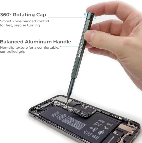 Miniatura 4 de HowFixit PRO - Juego de destornilladores de 48 bits para reparación de electrónica, smartphone, iPhone, laptop, Macbook, PC, consola