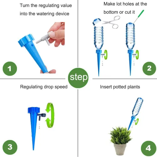 Miniatura 7 de ARTEM Picos de riego de plantas automáticas, dispositivos de riego automático para plantas de vacaciones, sistema de agua con válvula de control