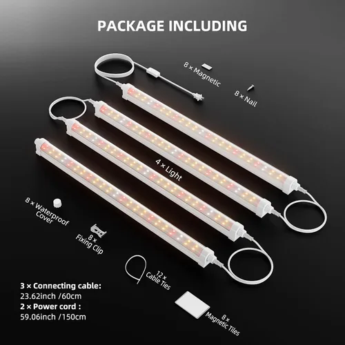 Miniatura 9 de Spider Farmer Luces LED de cultivo de 1 pie para plantas de interior, espectro completo (3000 K+5000 K+660 nm), 40 W