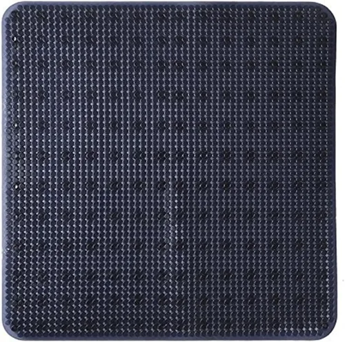 Tapete antideslizante para bañera de 21 x 21 pulgadas, antideslizante, lavable a máquina, tapete de baño de seguridad con ventosas