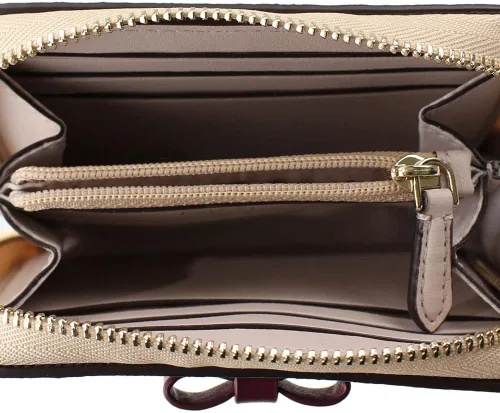 Miniatura 4 de Kate Spade - Funda pequeña con cremallera alrededor de tarjetero para fiestas, Oro, Cartera