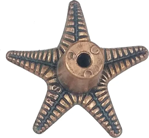 Miniatura 9 de 1 perilla de cajón Coastal Collecton Starfish en latón antiguo