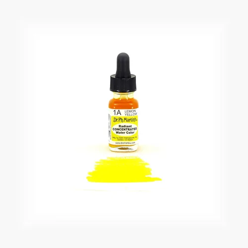Miniatura 2 de Dr. Ph. Martin's Radiant Concentrated Water Color, 0.5 oz, Amarillo Limón (1A)