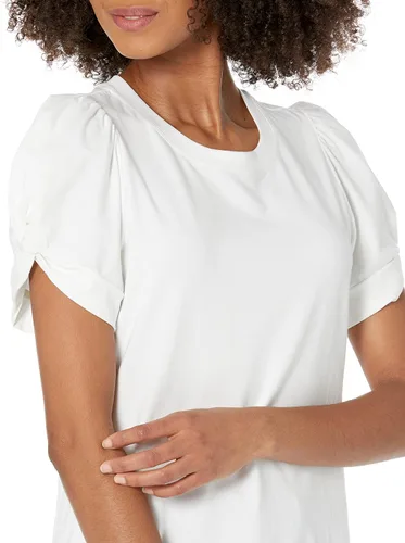 Miniatura 3 de Tienda Essentials Camiseta de manga torcida con cuello redondo para mujer