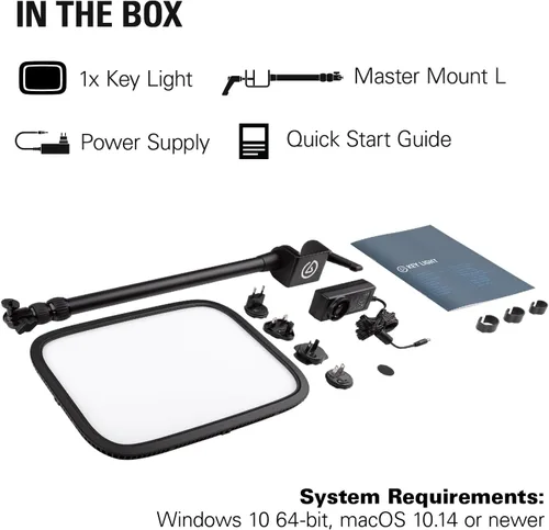 Miniatura 12 de Elgato Key Light - Luz de estudio profesional de 2800 lúmenes con abrazadera de escritorio para streaming, grabación y videoconferencia, temperatura