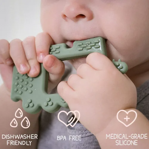 Miniatura 3 de Moonkie Juguete de dentición, seguro y fácil de sostener, mordedores relajantes de silicona sin BPA, evita que se chupen los dedos, mejor para bebés