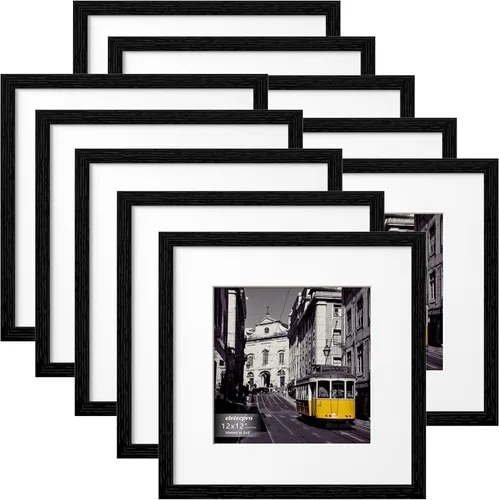 Miniatura 107 de eletecpro - Juego de 10 marcos de fotos de 5 x 7 pulgadas, collage de marcos de fotos para decoración de pared, muestra fotos de 4 x 6