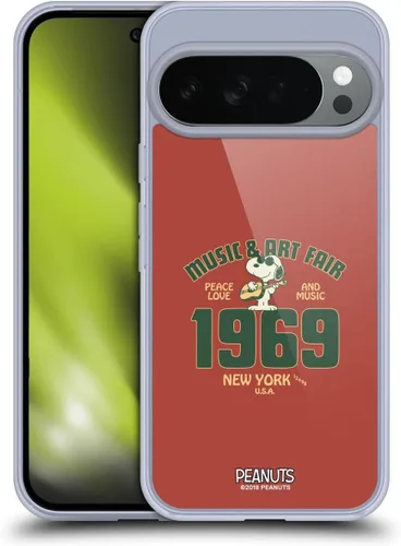 Miniatura 138 de Head Case Designs Funda de gel Woodstock 50th con licencia oficial de Peanuts Snoopy Guitar 1969 [protección de grado militar] compatible