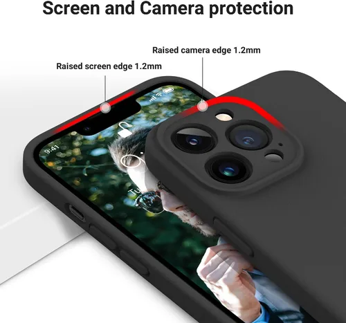 Miniatura 7 de OTOFLY Diseñada para iPhone 13 Pro Max, funda delgada de silicona a prueba de golpes con protector de lente de cámara para iPhone 13 Pro Max de 6.7