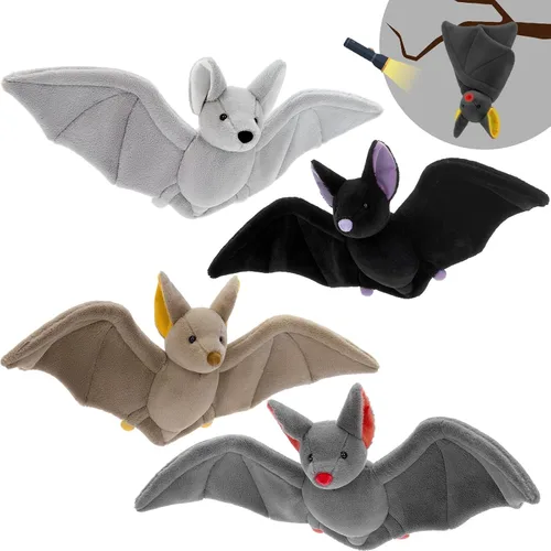 Tezituor Juego de 4 animales de peluche de murciélago grandes, de 22 pulgadas, gran peluche realista de murciélago que crece en la oscuridad para