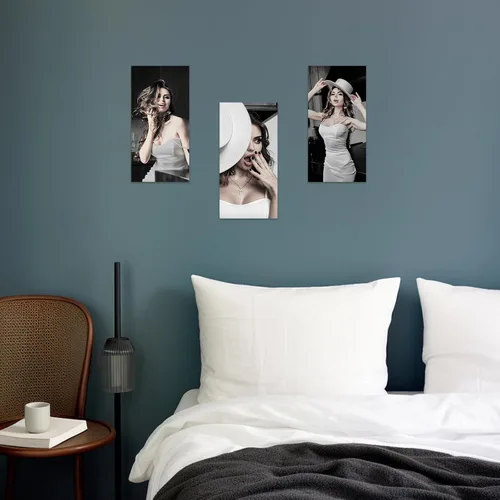Miniatura 3 de ZXHYWYM Impresiones personalizadas con tus fotos, imágenes personalizadas de 3 piezas para retratos familiares, mascotas, imágenes personalizadas 3