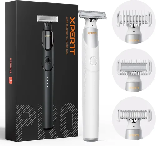 Miniatura 11 de [2026 - Recortadora de pelo para barba y cuerpo mejorada para hombres [todo en uno] Carga rápida USB-C, afeitadora eléctrica sin dolor para ingle