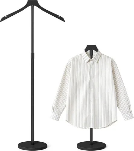 OLV Torso de maniquí, soporte de exhibición de camisa ajustable de 30 a 41 pulgadas de altura, soporte de exhibición de ropa estable para vendedor,