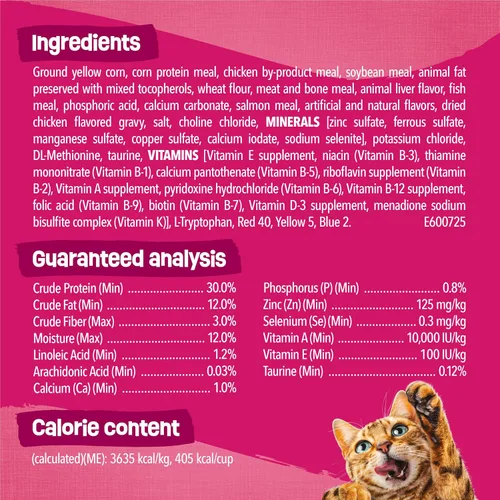 Miniatura 5 de Purina Friskies - Remolinos de salsa con sabores de pollo, salmón y salsa, comida seca para gatos, bolsa de 3.15 libras