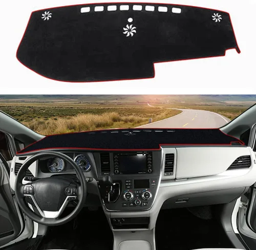 Miniatura 14 de Cubierta de salpicadero para salpicadero, alfombra personalizada para Toyota RAV4 2013 2014 2015 2016 2017 2018 Accesorios antideslizante protector