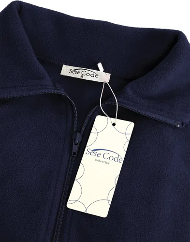Miniatura 39 de SeSe Code Chaleco de forro polar ligero con cremallera frontal y bolsillos para mujer