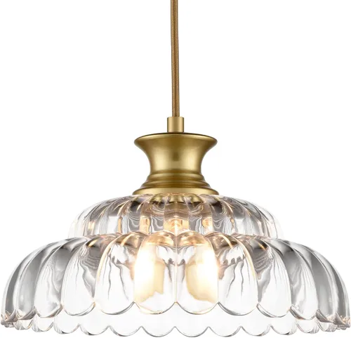 HYDELITE Lámparas colgantes de cristal vintage para isla de cocina, lámpara colgante de oro, moderna lámpara colgante para comedor, dormitorio,