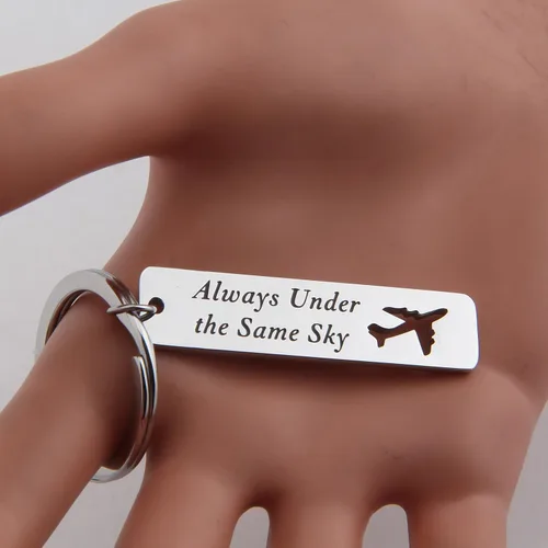 Miniatura 2 de Gzrlyf Always Under The Same Sky Llavero larga distancia Relación Regalos para él ella